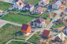 Sur la haute piste à Kandel dans le département Rhénanie-Palatinat, Allemagne vue d'en haut