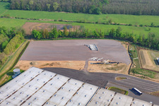 Photographie aérienne de Centre logistique de Gazely dans la zone industrielle de Horst à le quartier Minderslachen in Kandel dans le département Rhénanie-Palatinat, Allemagne