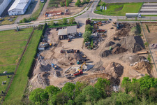 Vue aérienne de Recyclage Gaudier à le quartier Minderslachen in Kandel dans le département Rhénanie-Palatinat, Allemagne