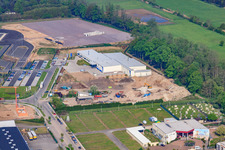 Vue d'oiseau de Zone industrielle de Horst, Alfa Aesar à le quartier Minderslachen in Kandel dans le département Rhénanie-Palatinat, Allemagne