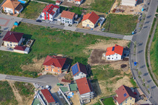 Nouveaux bâtiments sur Höhenweg à Kandel dans le département Rhénanie-Palatinat, Allemagne vue du ciel