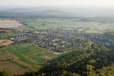 Vue oblique de Quartier Stupferich in Karlsruhe dans le département Bade-Wurtemberg, Allemagne