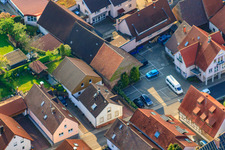 Vue aérienne de Thomashofstr à le quartier Stupferich in Karlsruhe dans le département Bade-Wurtemberg, Allemagne