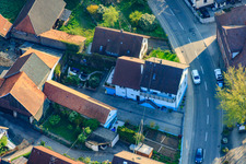 Photographie aérienne de Kleinsteinbacher Straße à le quartier Stupferich in Karlsruhe dans le département Bade-Wurtemberg, Allemagne
