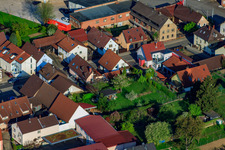 Thomashofstr à le quartier Stupferich in Karlsruhe dans le département Bade-Wurtemberg, Allemagne hors des airs
