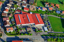 Photographie aérienne de Schneider Stairs GmbH, ICON GmbH Construction d'expositions à le quartier Stupferich in Karlsruhe dans le département Bade-Wurtemberg, Allemagne