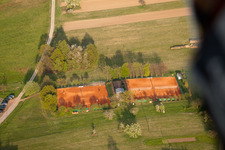 Vue aérienne de Club de tennis à le quartier Völkersbach in Malsch dans le département Bade-Wurtemberg, Allemagne