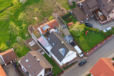 Brunnenstraße Boucher Bernd Glasstetter à le quartier Völkersbach in Malsch dans le département Bade-Wurtemberg, Allemagne du point de vue du drone