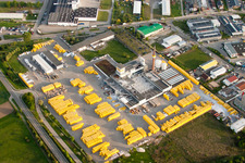 Vue oblique de Usine Ytong à Malsch dans le département Bade-Wurtemberg, Allemagne