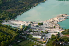 Vue aérienne de Travaux de gravillonnage émaillé à le quartier Neumalsch in Malsch dans le département Bade-Wurtemberg, Allemagne