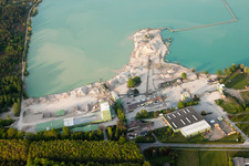 Vue aérienne de Travaux de gravillonnage émaillé à le quartier Neumalsch in Malsch dans le département Bade-Wurtemberg, Allemagne