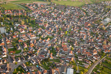 Vue oblique de Quartier de Neuburgweier à Au am Rhein dans le département Bade-Wurtemberg, Allemagne
