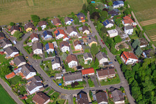 Vue aérienne de Au grand jardin à le quartier Mörzheim in Landau in der Pfalz dans le département Rhénanie-Palatinat, Allemagne