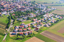 Vue oblique de Nouvelle zone de développement Im Erbsenfeld à le quartier Mörzheim in Landau in der Pfalz dans le département Rhénanie-Palatinat, Allemagne