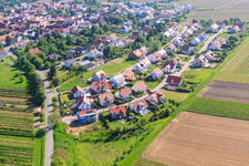 Nouvelle zone de développement Im Erbsenfeld à le quartier Mörzheim in Landau in der Pfalz dans le département Rhénanie-Palatinat, Allemagne d'en haut