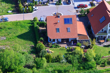 Image drone de Dans la phrase à le quartier Mörzheim in Landau in der Pfalz dans le département Rhénanie-Palatinat, Allemagne