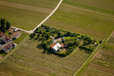 Vue aérienne de Domaine Bioland Marzolph à le quartier Wollmesheim in Landau in der Pfalz dans le département Rhénanie-Palatinat, Allemagne