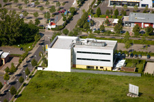 Vue oblique de Quartier Queichheim in Landau in der Pfalz dans le département Rhénanie-Palatinat, Allemagne