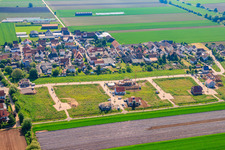 Vue aérienne de Nouvelle zone de développement Unteres Rappenfeld en cours de développement à le quartier Mörlheim in Landau in der Pfalz dans le département Rhénanie-Palatinat, Allemagne