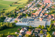 Vue aérienne de Ancien bâtiment d'usine à Stupferich à le quartier Stupferich in Karlsruhe dans le département Bade-Wurtemberg, Allemagne