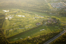 Photographie aérienne de Club de golf Hofgut Scheibenhardt eV à le quartier Beiertheim-Bulach in Karlsruhe dans le département Bade-Wurtemberg, Allemagne