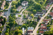 Communauté du Christ à Wiesloch dans le département Bade-Wurtemberg, Allemagne hors des airs