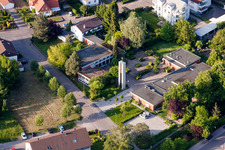 Vue aérienne de Communauté évangélique avec jardin d'enfants One World à Wiesloch dans le département Bade-Wurtemberg, Allemagne