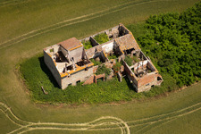 Vue aérienne de Castroncello dans le département Toscane, Italie