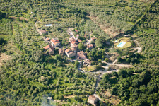 Vue aérienne de Santa Cristina dans le département Toscane, Italie