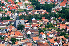 Leimersheim dans le département Rhénanie-Palatinat, Allemagne hors des airs