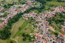 Enregistrement par drone de Scheibenhardt à Scheibenhard dans le département Bas Rhin, France