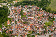 Enregistrement par drone de Seltz dans le département Bas Rhin, France