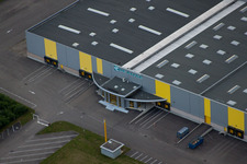 Vue aérienne de Les riches à Drusenheim dans le département Bas Rhin, France