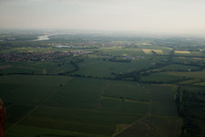 Gambsheim dans le département Bas Rhin, France d'en haut