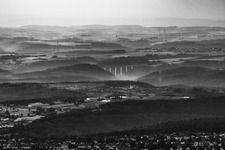 Vue aérienne de Pont de la vallée autoroutière à Thaleischweiler-Fröschen dans le département Rhénanie-Palatinat, Allemagne