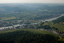 Vue aérienne de Schengen dans le département Remich, Luxembourg