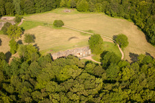 Vue aérienne de Fort de la Ligne Maginot à Budling dans le département Moselle, France