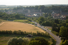 Vue aérienne de Rodemack dans le département Moselle, France