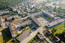 Vue aérienne de Guénange dans le département Moselle, France
