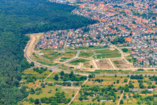 Photographie aérienne de Nouvelle zone de développement ouest à Jockgrim dans le département Rhénanie-Palatinat, Allemagne