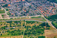 Vue oblique de Nouvelle zone de développement ouest à Jockgrim dans le département Rhénanie-Palatinat, Allemagne