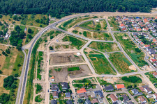 Vue aérienne de Nouvelle zone de développement West Vogelring à Jockgrim dans le département Rhénanie-Palatinat, Allemagne