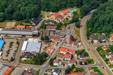 Vue aérienne de Lettre inférieure st à Jockgrim dans le département Rhénanie-Palatinat, Allemagne
