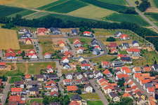 Vue aérienne de Nouvelle zone de développement Blumenring à Neupotz dans le département Rhénanie-Palatinat, Allemagne