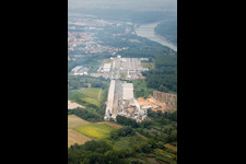 Vue aérienne de Meubles et boiseries Nolte à Germersheim dans le département Rhénanie-Palatinat, Allemagne