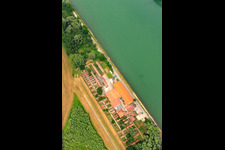 Vue aérienne de Vieille briqueterie à le quartier Sondernheim in Germersheim dans le département Rhénanie-Palatinat, Allemagne