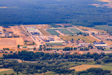 Vue aérienne de Bundeswehr à Germersheim dans le département Rhénanie-Palatinat, Allemagne
