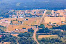 Vue aérienne de Bundeswehr à Germersheim dans le département Rhénanie-Palatinat, Allemagne