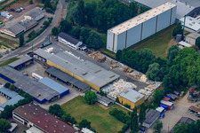 Port à Germersheim dans le département Rhénanie-Palatinat, Allemagne vue d'en haut