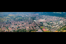 Vue aérienne de Panorama à le quartier Kirchheim in Heidelberg dans le département Bade-Wurtemberg, Allemagne